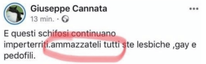 Giuseppe Cannata, il consigliere di FDI ha patteggiato tremila euro e quattro mesi di pena per post omofobo - cannata - Gay.it