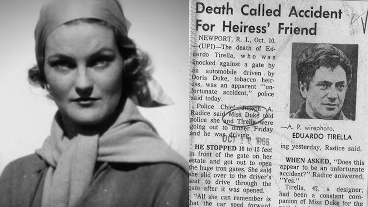 Doris Duke, l’ereditiera del tabacco uccise il suo interior designer gay Eduardo Tirella?