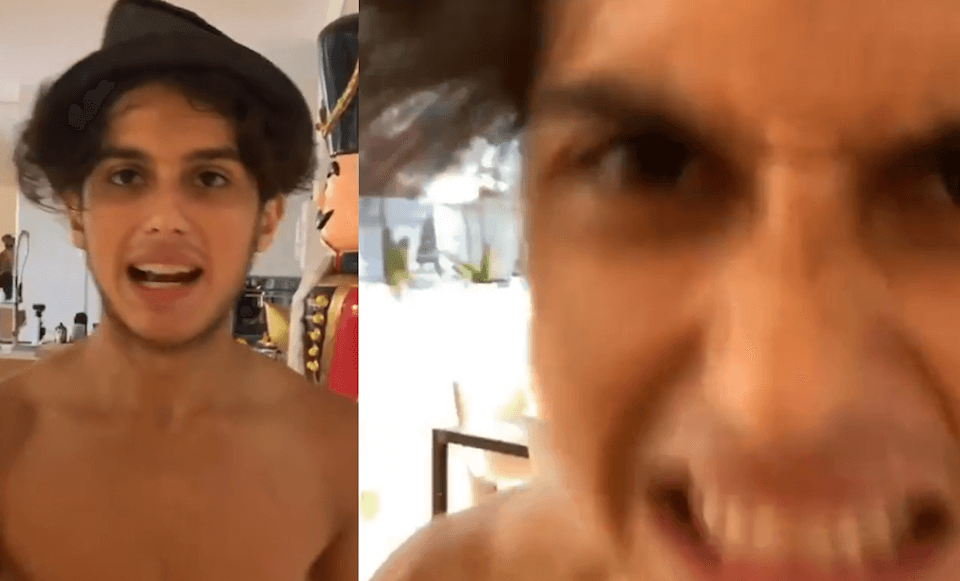 Carlos Maria, il figlio di Corona e Nina Moric sui social: "se non avete le palle siete delle ch*cche" - video - Carlos Maria - Gay.it