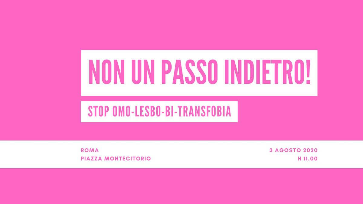 Lunedì 3 agosto evento a sostegno del DDL Zan davanti Montecitorio: “Non un passo indietro”