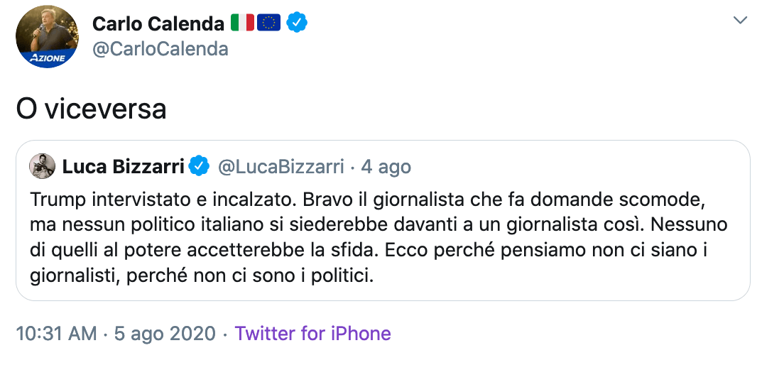 DDL Zan, Carlo Calenda che ne pensa? Giorni di domande social e nessuna risposta - Schermata 2020 08 10 alle 14.20.18 - Gay.it