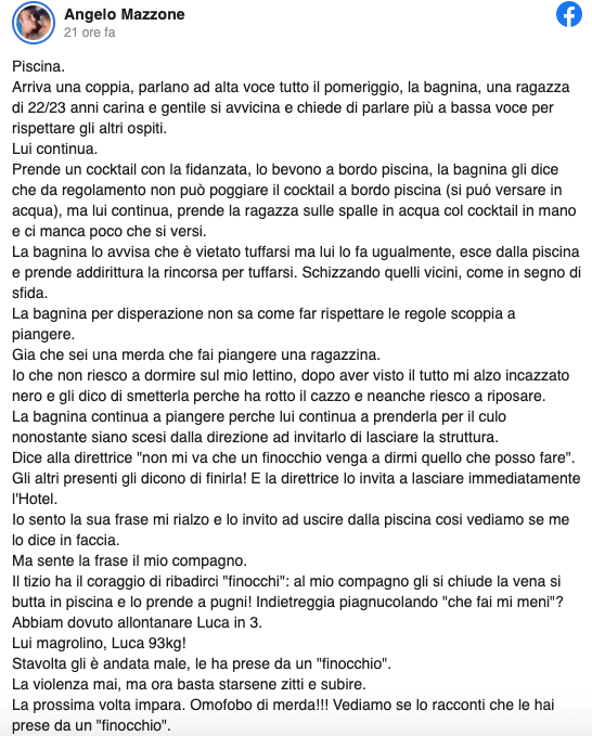 Quando è l'omofobo a prenderle: da Moncalvo, una storia 'a lieto fine' (o quasi) - post mazzone - Gay.it