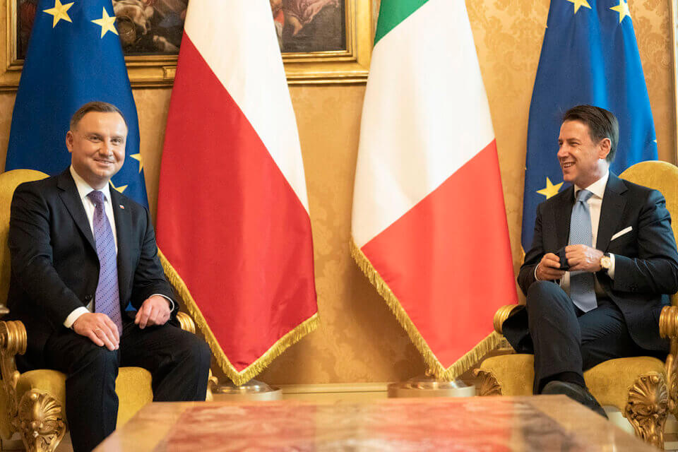 Conte e Mattarella hanno ricevuto il presidente Duda: avranno detto qualcosa sull'omotransfobia polacca? - Incontro Conte Duda - Gay.it