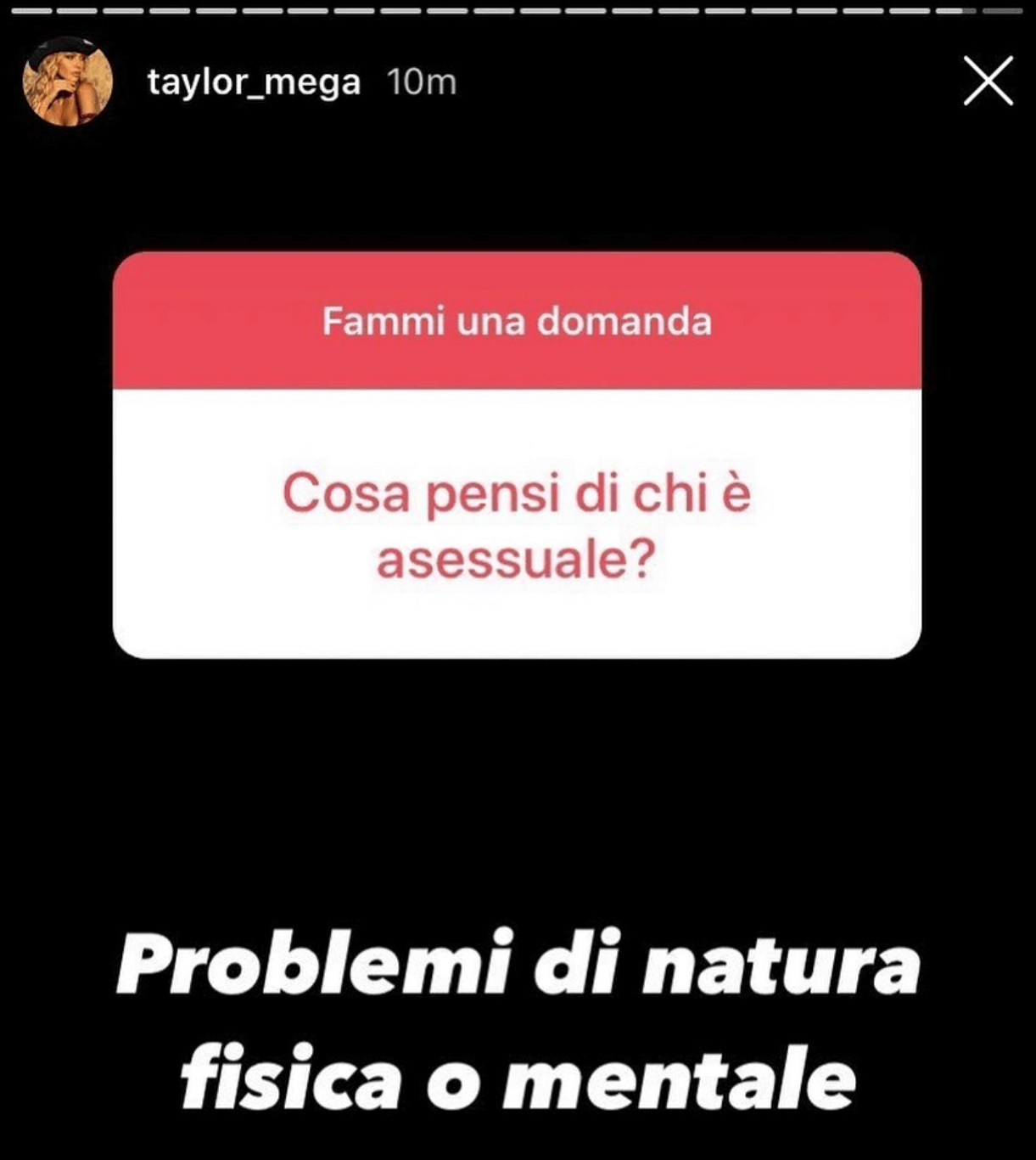 Taylor Mega, "gli asessuali hanno problemi di salute fisica e mentale". Poi le scuse - Taylor MEGA - Gay.it