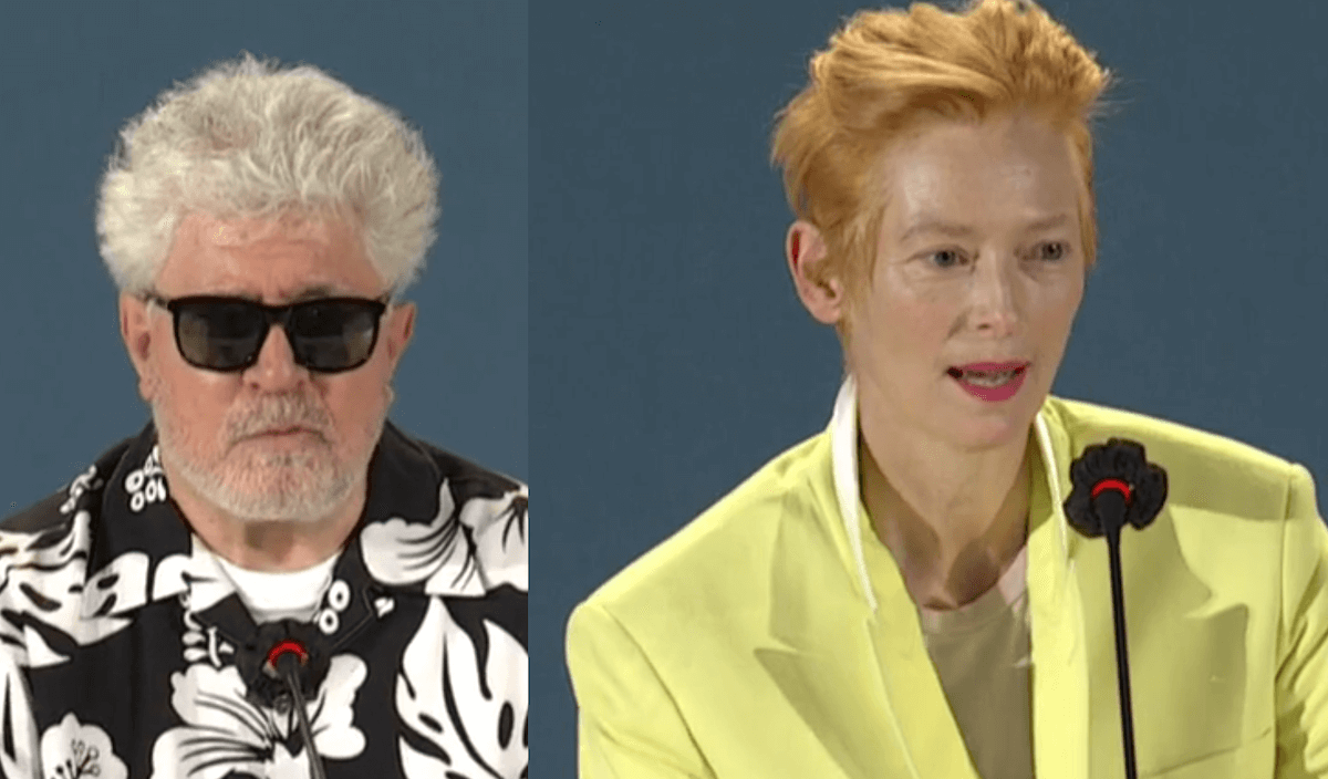 Venezia 77, Pedro Almodovar presenta The Human Voice con Tilda Swinton: “Ora ho scritto un western distopico”