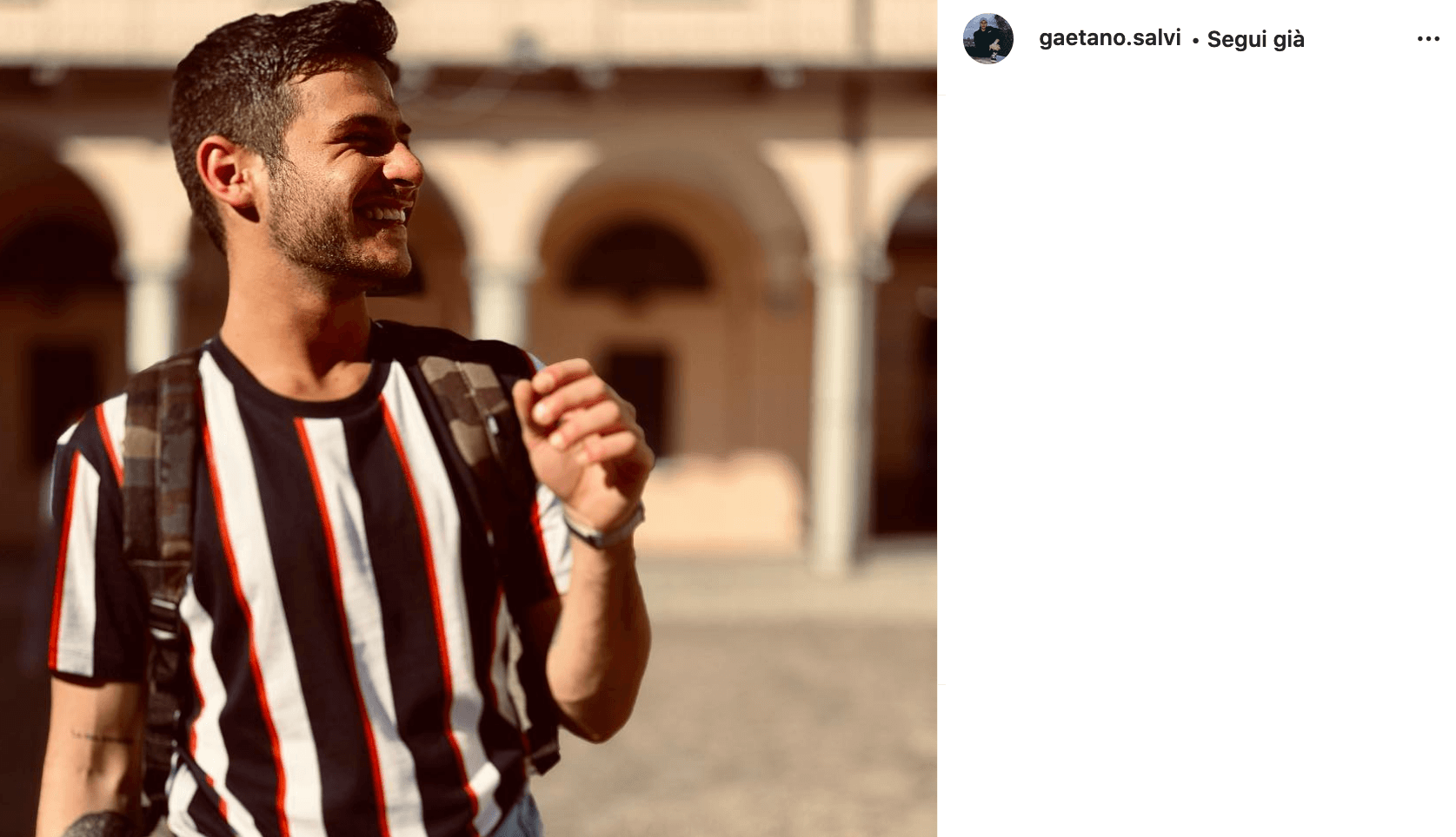Gaetano Salvi, le foto Instagram del fidanzato di Gabriel Garko