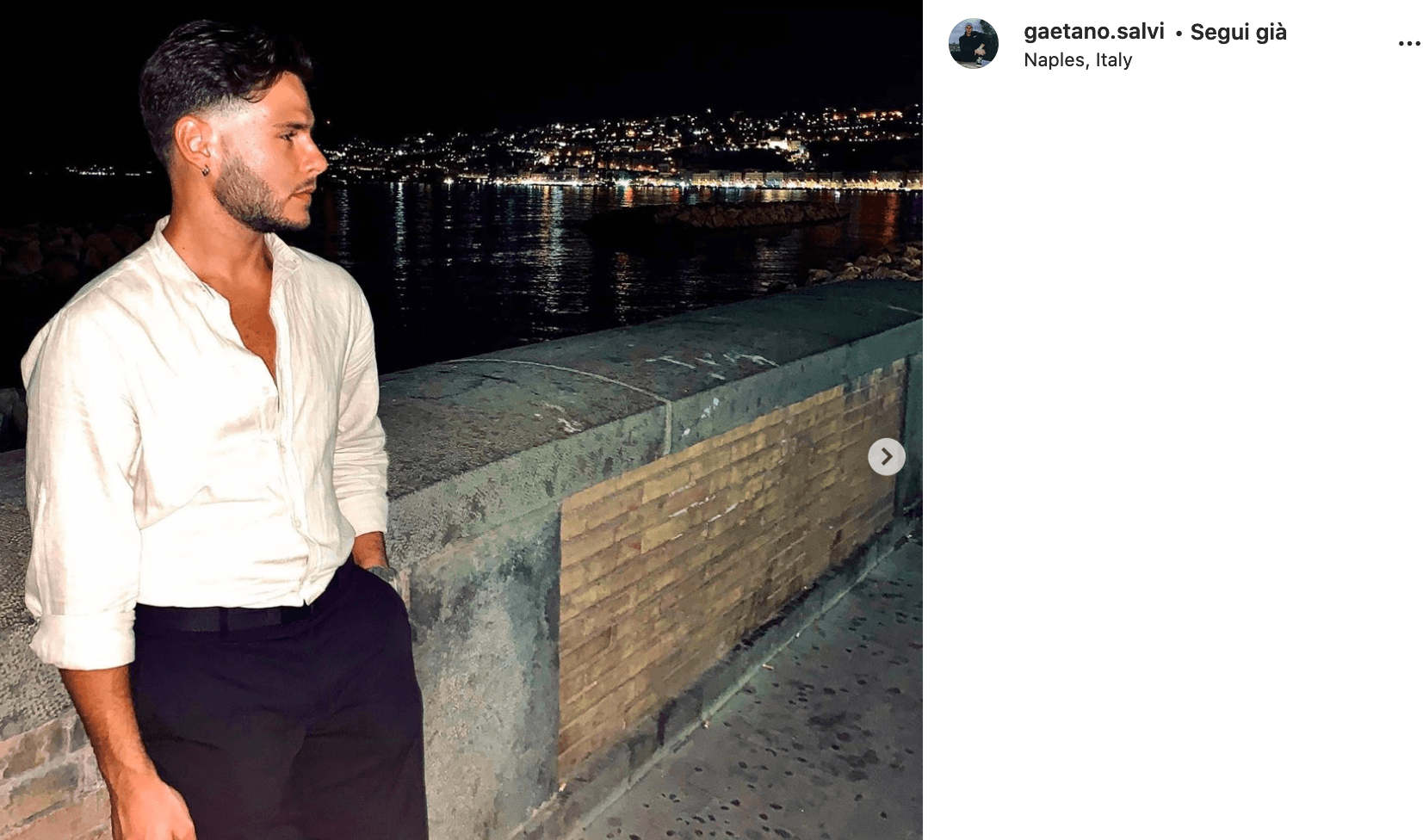 Gaetano Salvi, le foto Instagram del fidanzato di Gabriel Garko