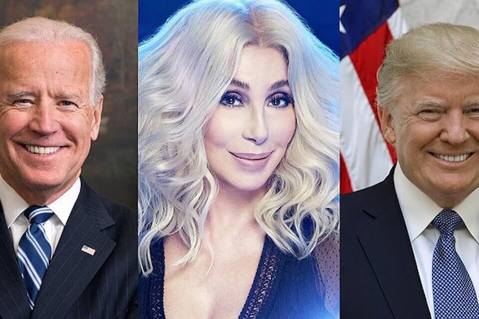 Cher canta per Joe Biden e attacca Donald Trump: "Sta sbudellando l'America" - cher biden trump.jpg.750x400 q85 box 701493793 crop detail - Gay.it