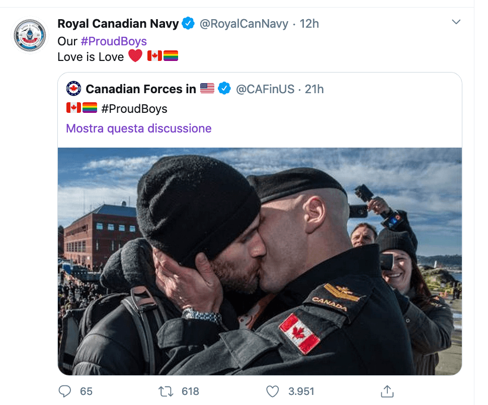 #ProudBoys, l'hastag dei suprematisti bianchi travolto dalle foto di coppie gay - proud boys canada 1 - Gay.it
