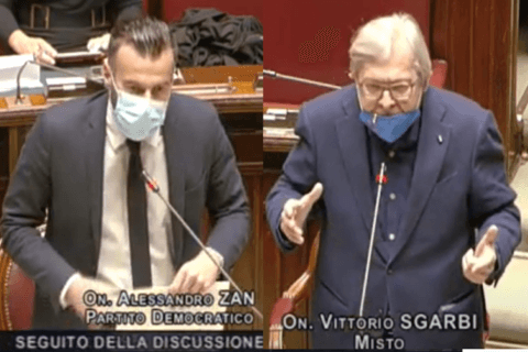 Vittorio Sgarbi senza vergogna: "Il DDL Zan è pedofilia di Stato" - la replica di Zan e Maiorino - zan vs sgarbi - Gay.it