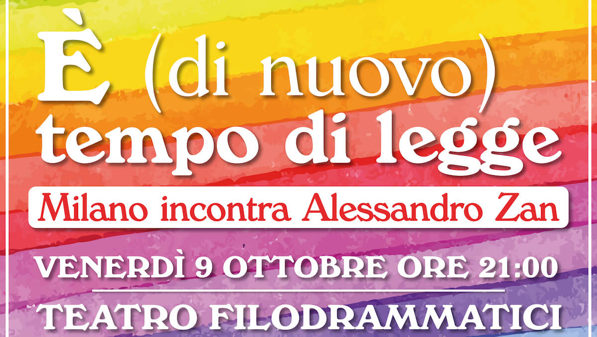 PD Milano, incontro a teatro e in streaming per dire sì alla legge contro l’omotransfobia e la misoginia