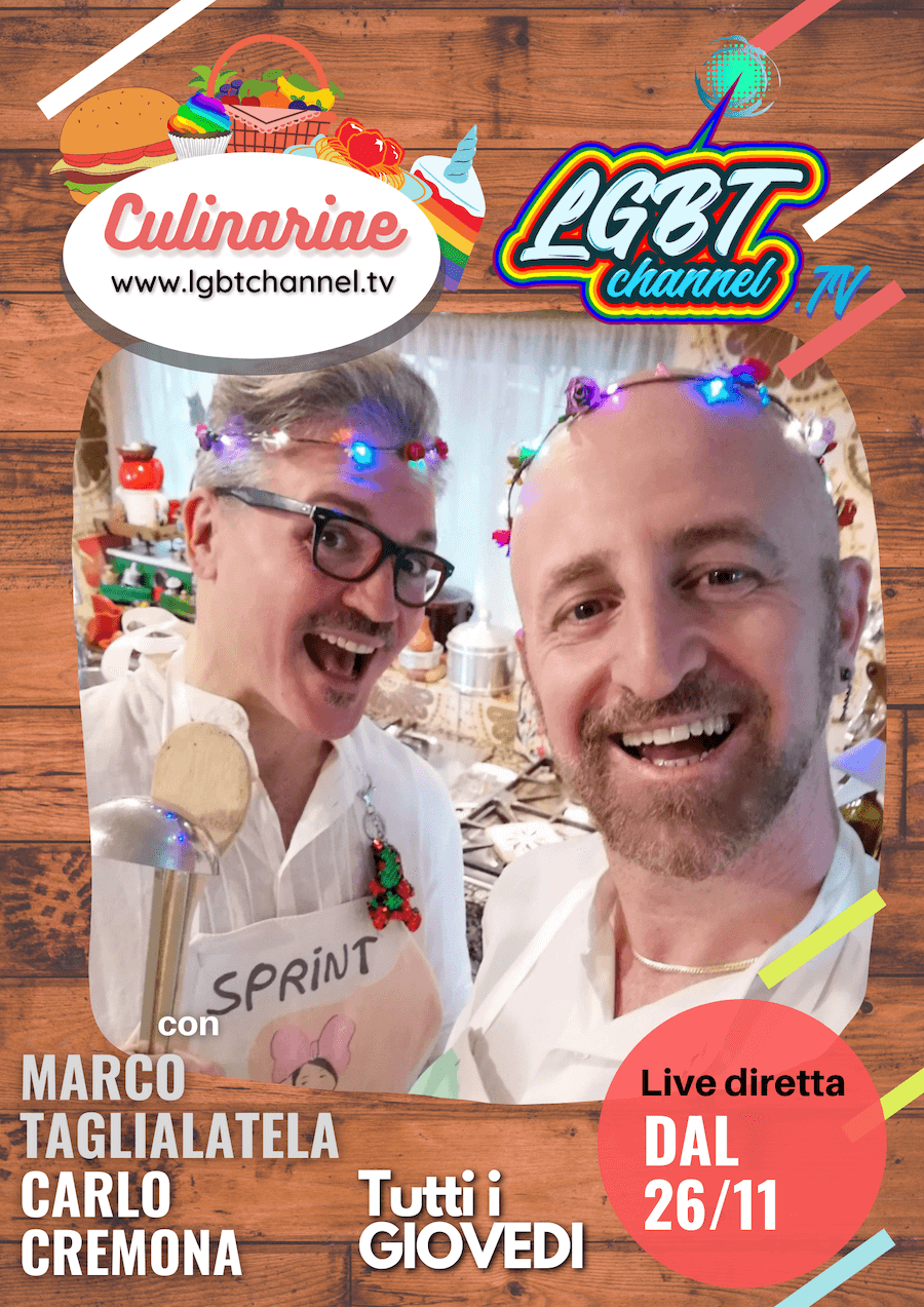 Nasce LGBT Channel, la web tv che trasmetterà da un bene confiscato alla camorra - Poster Culinarie - Gay.it