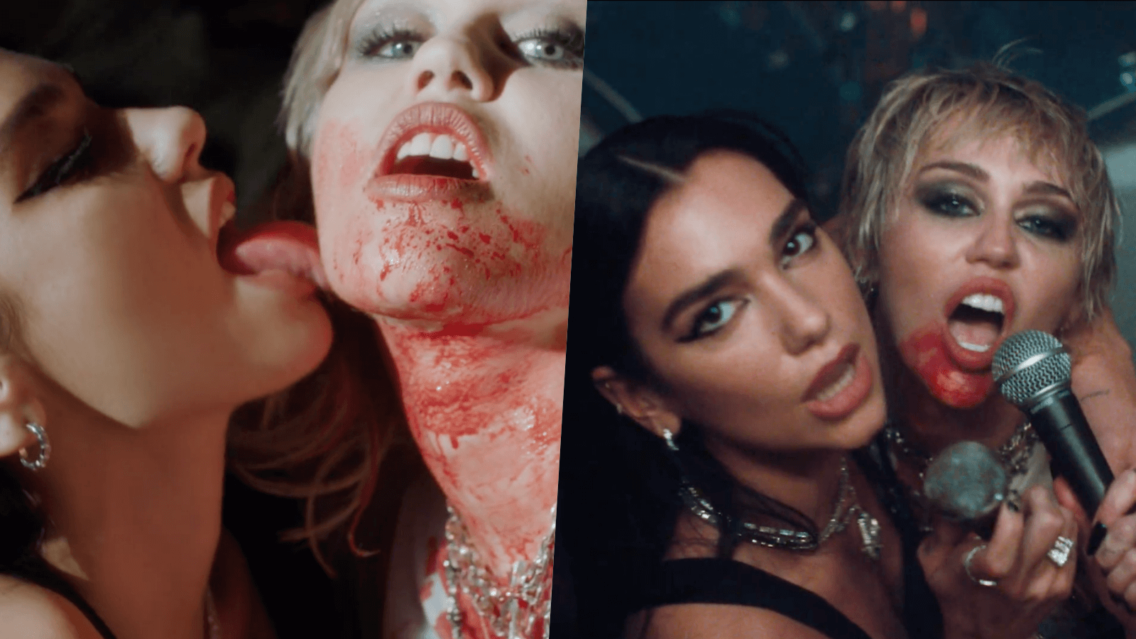 Miley Cyrus, Dua Lipa e l’erotismo pulp di Prisoner – il video