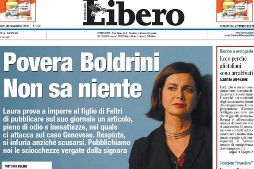 Lasciate in pace Laura Boldrini (e chiedetele scusa) - laura boldrini libero - Gay.it