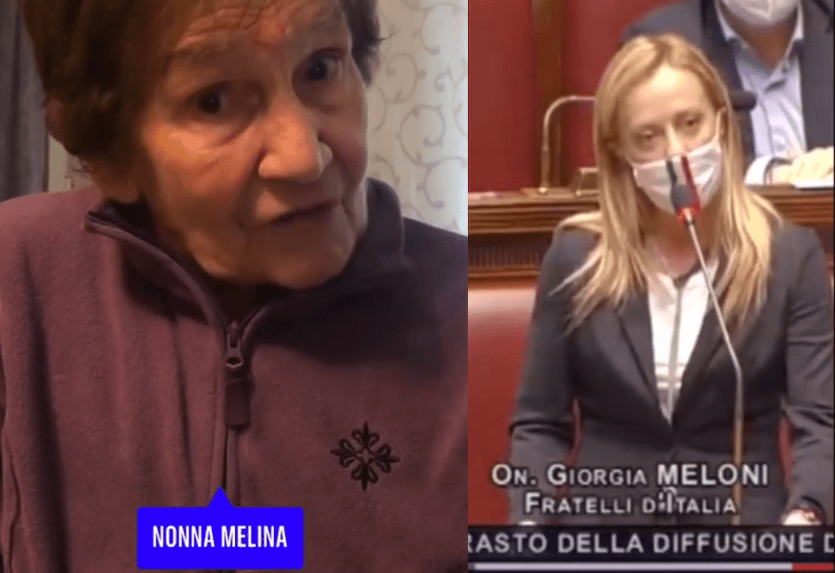 Nonna Melina risponde a Giorgia Meloni: “Sono una vecchia di 84 anni e sono sicura di volere la legge Zan” – il video