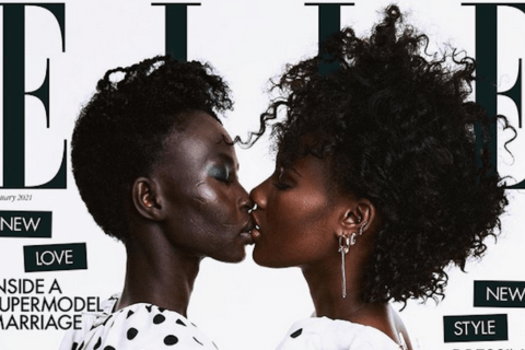Aweng Ade-Chuol bacia sua moglie Lexy sulla copertina di Elle Uk: "Travolta dall'omofobia, ora riparto insieme a lei" - Aweng Ade Chuol bacia sua moglie Lexy - Gay.it