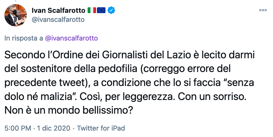 Ivan Scalfarotto: "Secondo l’Ordine dei Giornalisti del Lazio è lecito darmi del sostenitore della pedofilia" - Ivan Scalfarotto - Gay.it