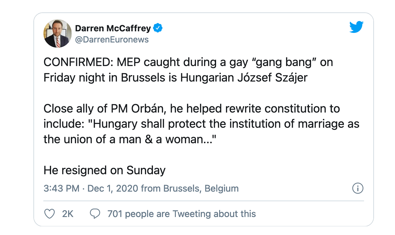 Jozsef Szajer, l'eurodeputato conservatore ungherese si dimette dopo aver partecipato ad un'orgia gay - Jozsef Szajer - Gay.it