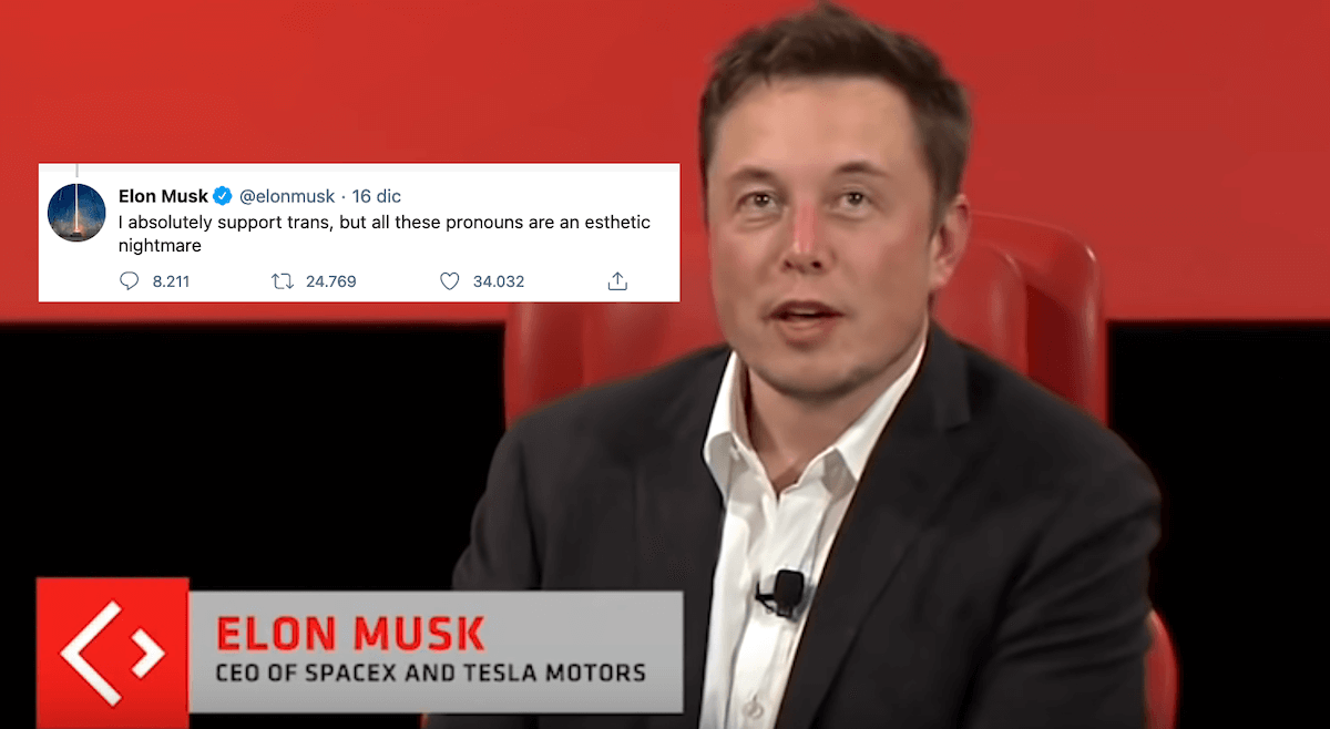 Elon Musk deride i pronomi di genere, è bufera social