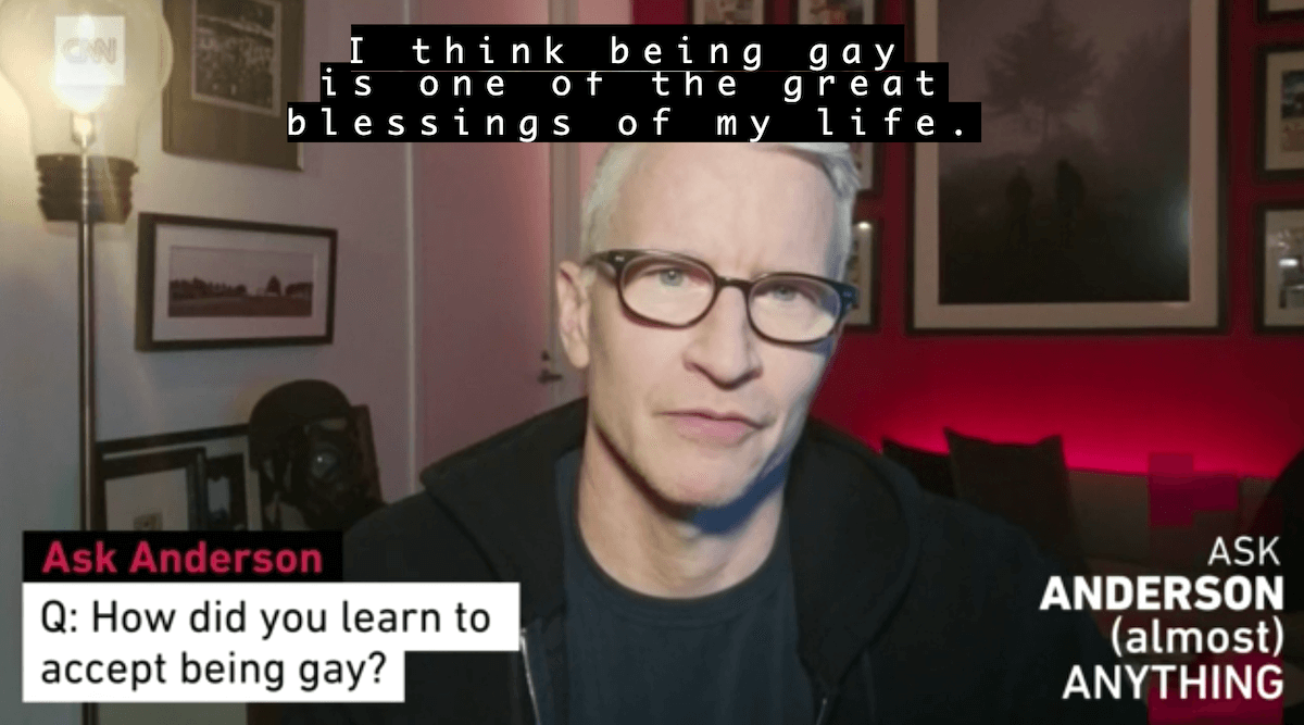 Anderson Cooper: “l’essere gay tra le benedizioni della mia vita, sono molto fortunato”