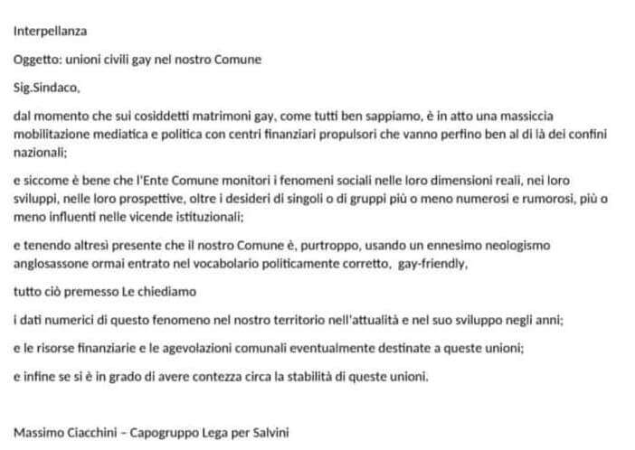 Livorno, Lega chiede schedatura delle coppie LGBT - Livorno Lega chiede schedatura delle coppie LGBT - Gay.it