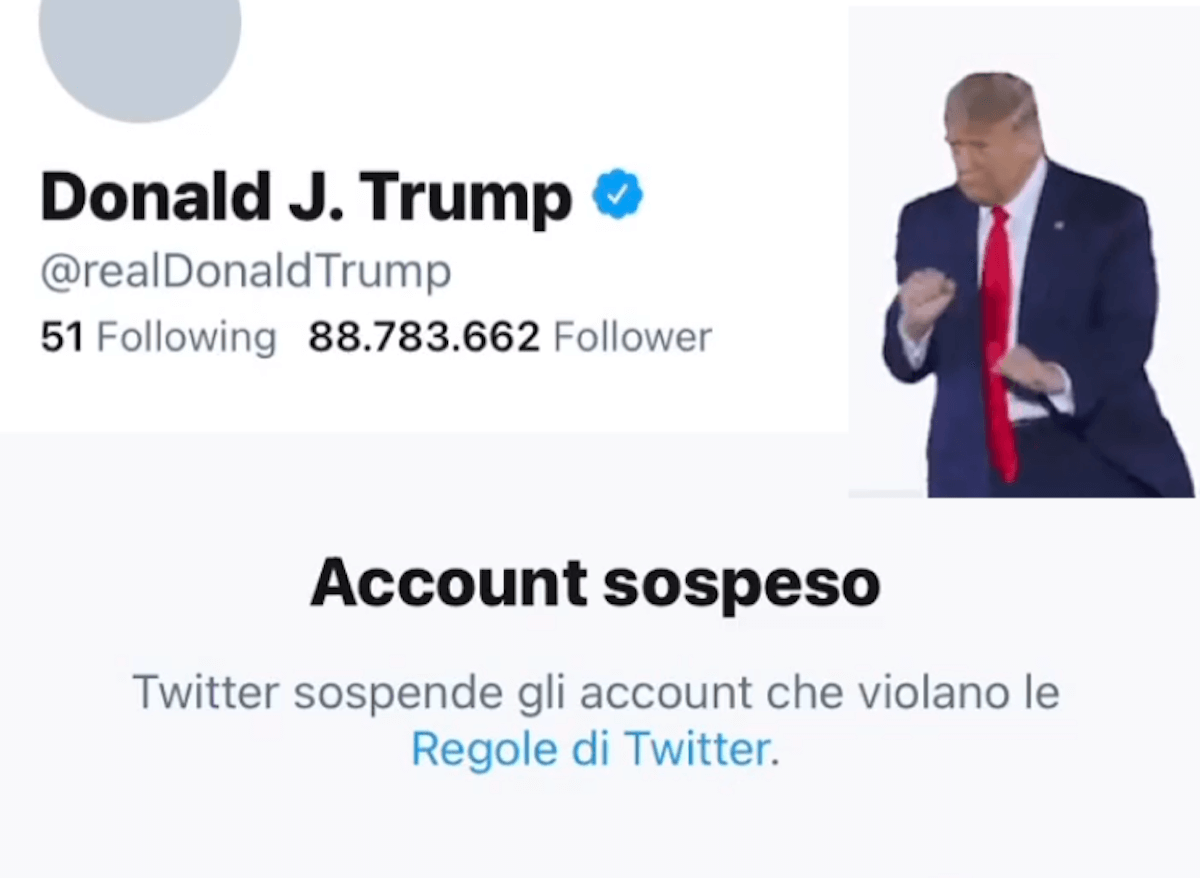 Dopo Facebook anche Twitter banna Donald Trump: ma non chiamatela “censura”
