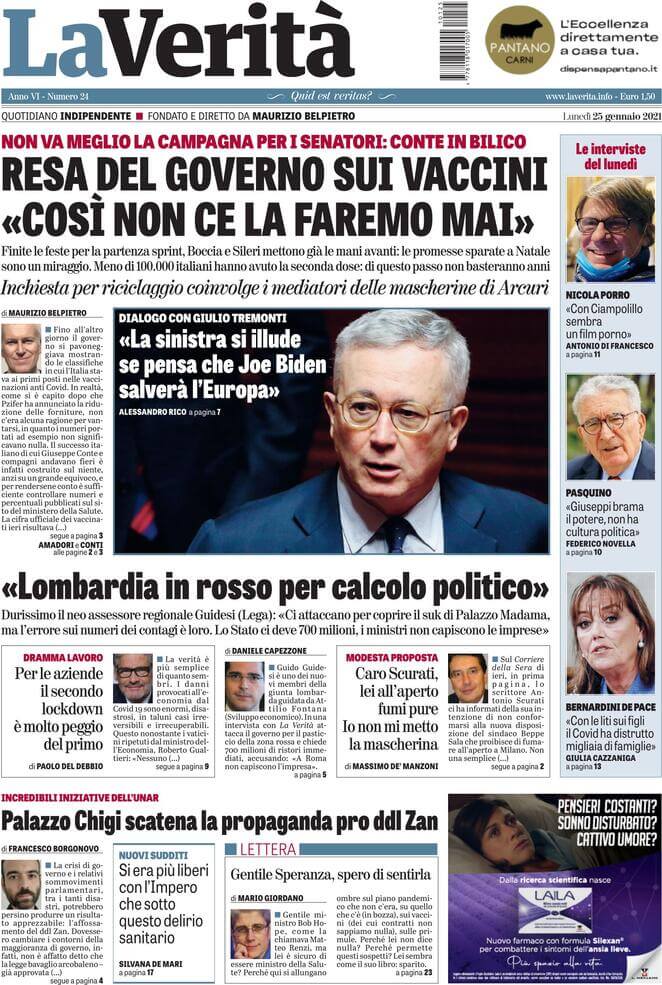 "Palazzo Chigi scatena la propaganda pro DDL Zan": insensato attacco de La Verità a un seminario UNAR - la verita - Gay.it