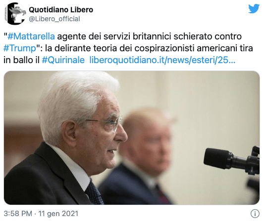 articolo Mattarella Libero