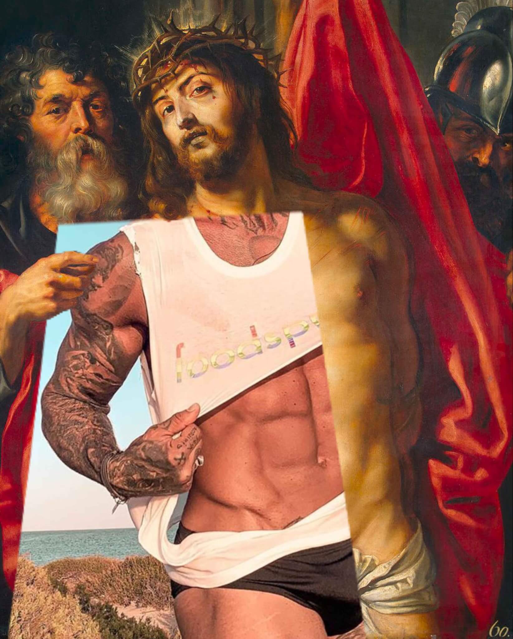 Patteef: il collagista che ama i tatuaggi e l'arte sacra - 116F3838 5E99 48D9 A496 9AF197E19D8A scaled - Gay.it