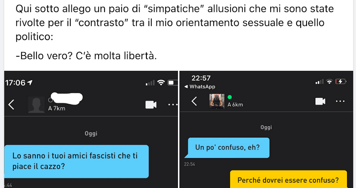 20enne gay di Fratelli d’Italia deriso su Grindr annuncia querele e tuona: “Basta con l’odio ideologico-politico”