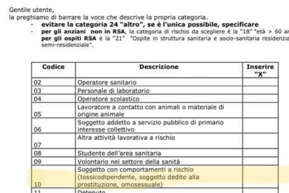 "Omosessualità comportamento a rischio Covid-19", follia dal Ministero della Salute - Asl 5 di La Spezia - Gay.it