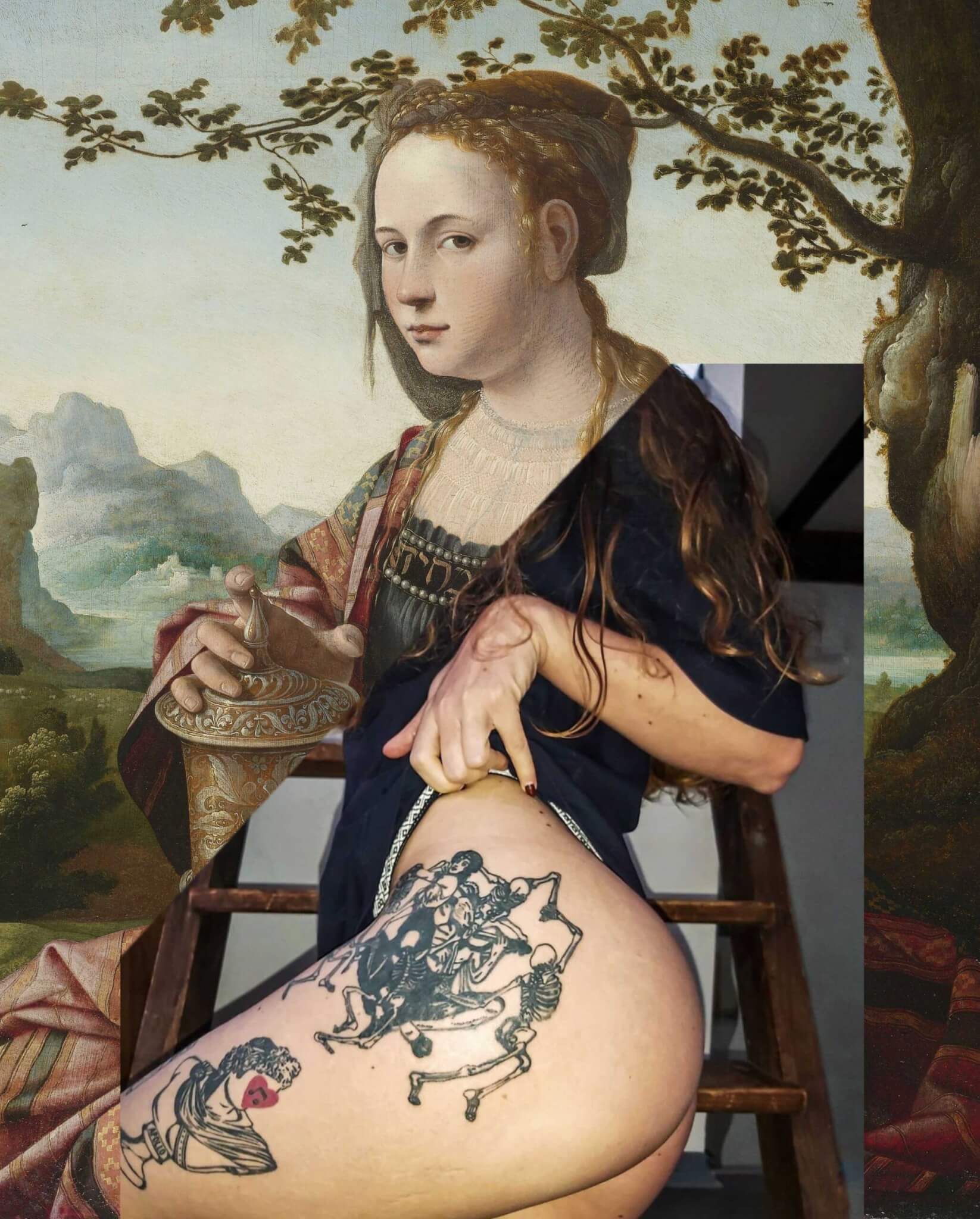 Patteef: il collagista che ama i tatuaggi e l'arte sacra - DA94F0D6 D089 485F B6E6 0CEA4DF9120E scaled - Gay.it