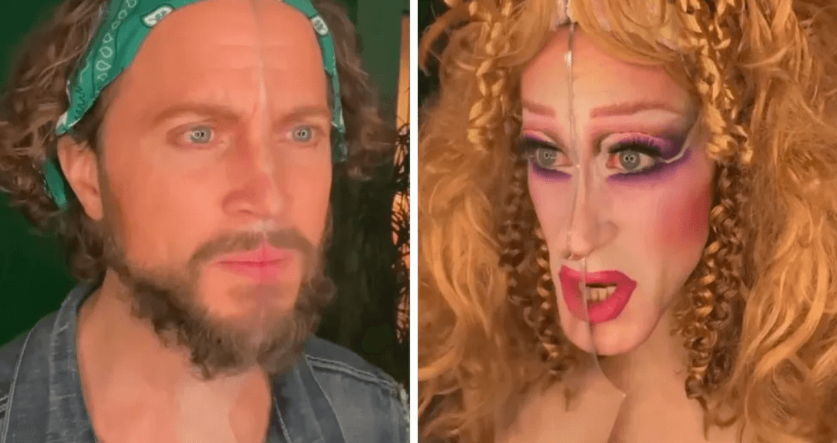 Darrell Thorne, il make-up artist che duetta in drag con sé stesso – i video sono virali