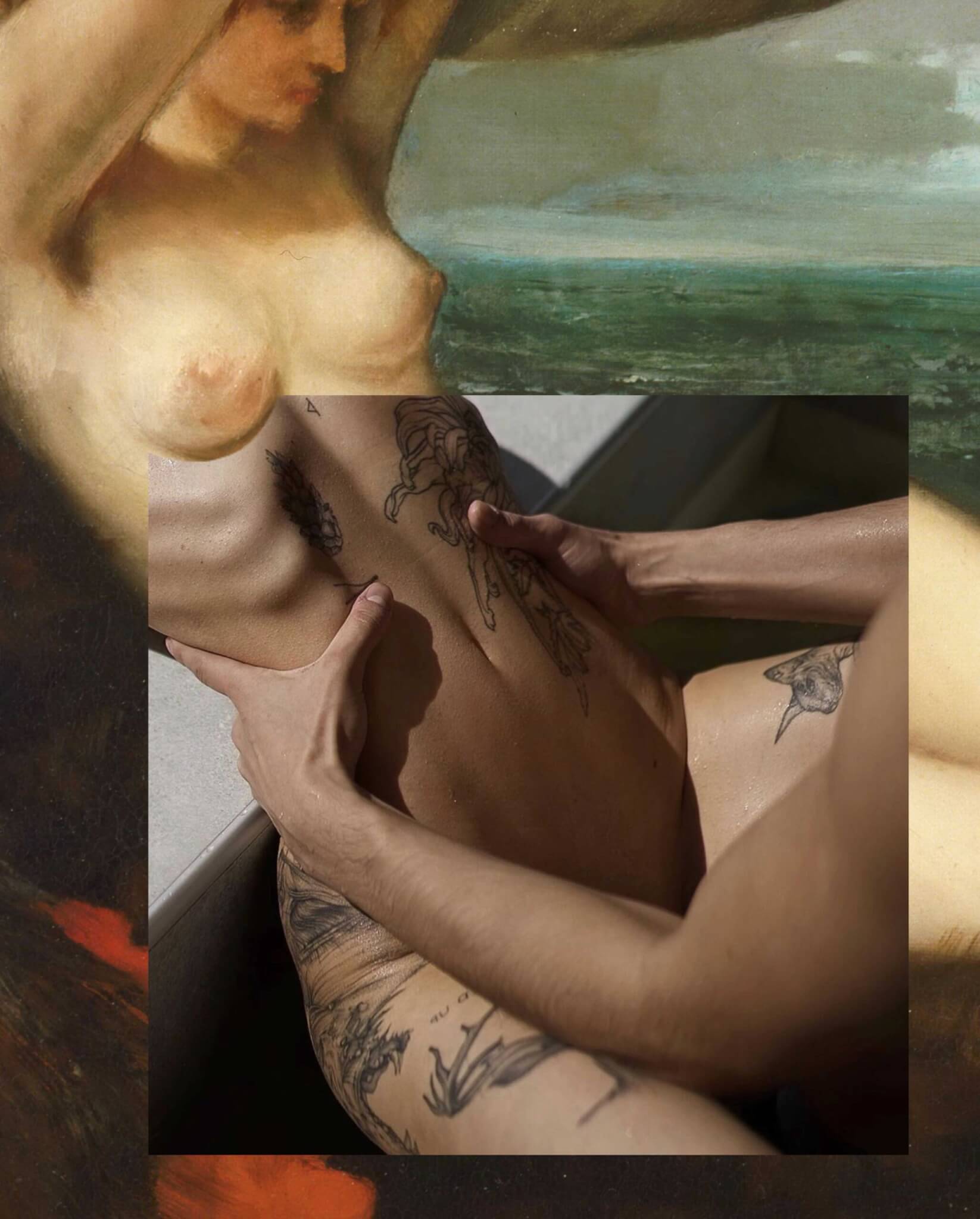 Patteef: il collagista che ama i tatuaggi e l'arte sacra - IMG 1375 scaled - Gay.it