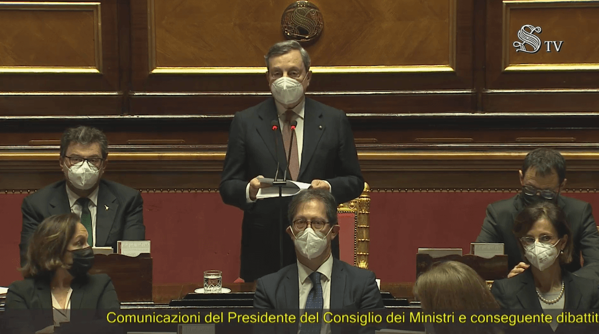 Mario Draghi, 5508 parole al Senato. Neanche una sul DDL Zan e sui diritti LGBT
