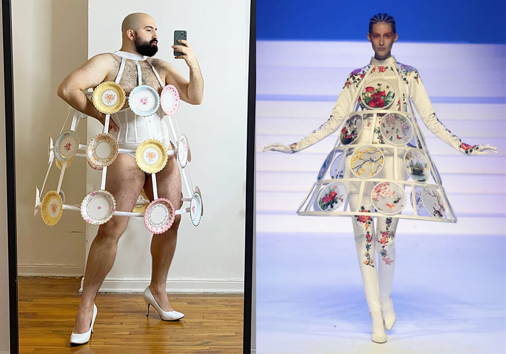 La couture handmade nei selfie casalinghi di Malcolm