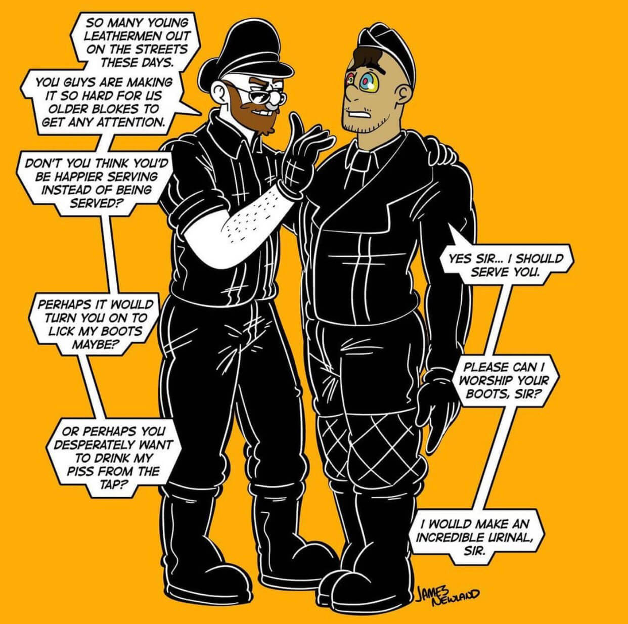 James Newland: il fumettista che ironizza sulle strane ossessioni del mondo fetish - image 6487327 1 - Gay.it