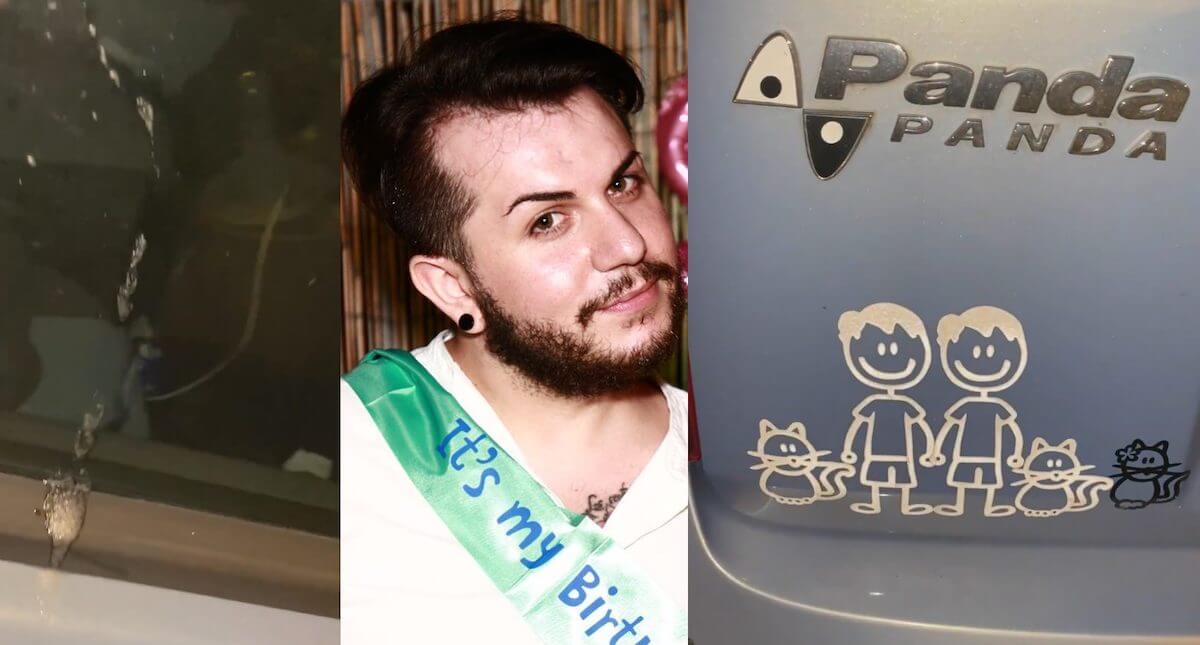 Brugherio, gli devastano l’auto perché c’è un adesivo con famiglia gay: “sputi ovunque, siete delle bestie” – VIDEO
