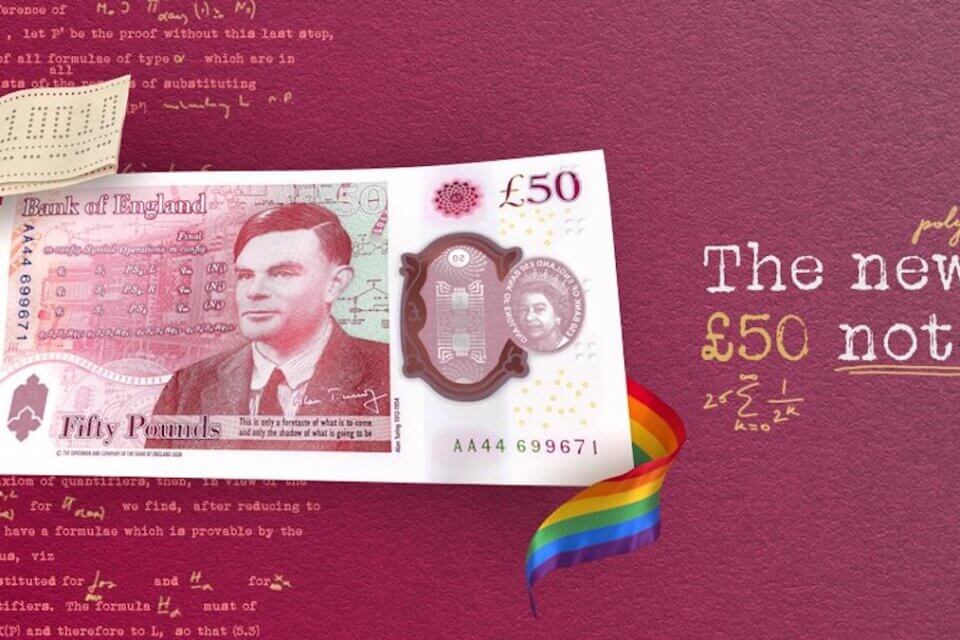 Regno Unito, ecco Alan Turing sulla banconota da 50 sterline: l'ufficialità della Banca d'Inghilterra - Alan Turing nuovo volto sulla banconota da 50 sterline - Gay.it