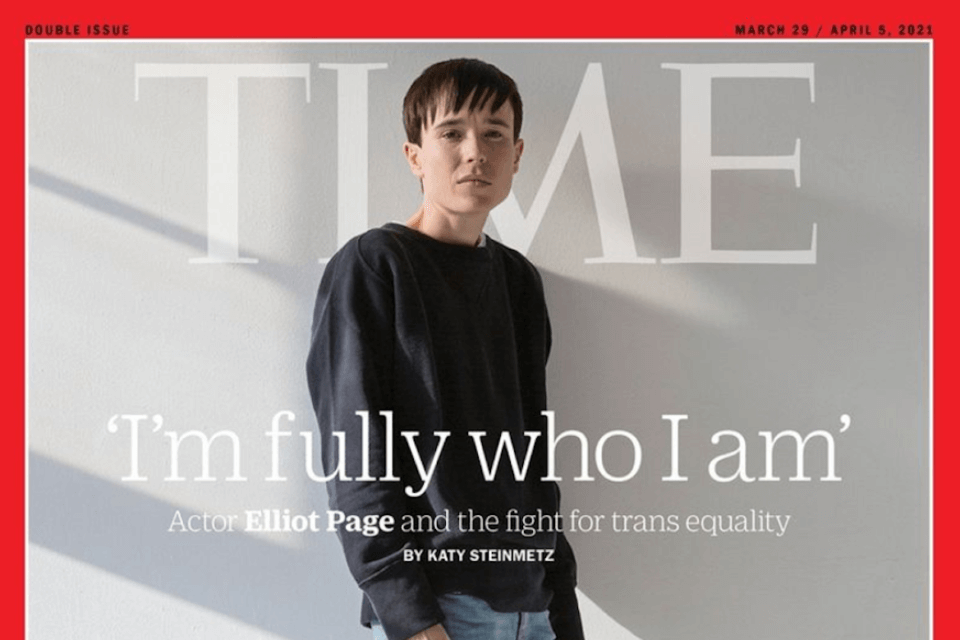 Elliot Page sul Time, prima copertina dopo il coming out: "Unitevi a me contro l'odio transfobico" - Elliot Page 1 - Gay.it