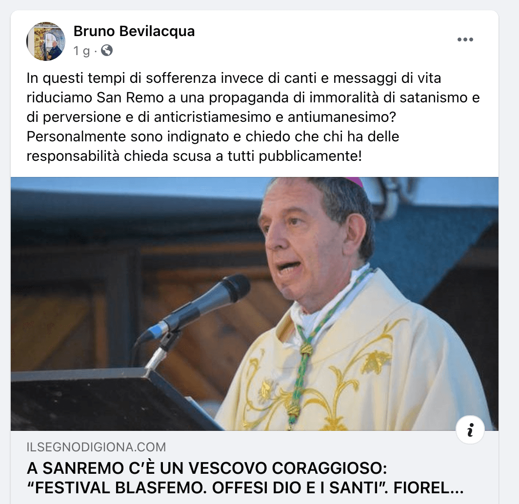 Padova, don Bruno organizza preghiera di riparazione dopo Sanremo: "preghiamo anche per i demoniaci" - Padova don Bruno 3 - Gay.it
