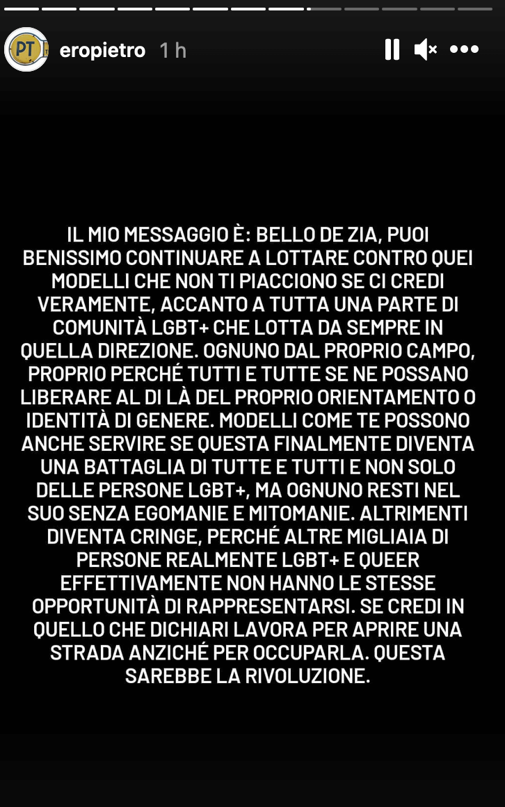 Pietro Turano torna su Achille Lauro: "è vuoto cosmico, si è appropriato di una cultura di cui non sa nulla" - Pietro Turano 6 - Gay.it
