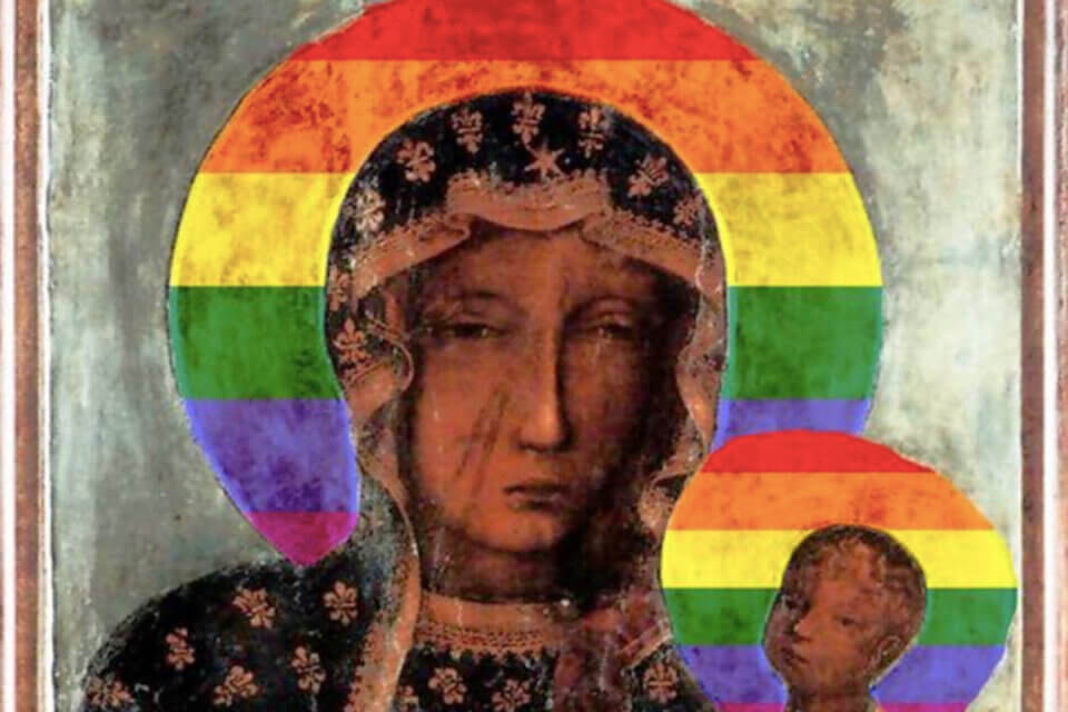 Polonia, assolte le attiviste a processo per un'icona rainbow della Vergine Maria - Polonia assolti gli attivisti arrestati per unicona rainbow della Vergine Maria - Gay.it