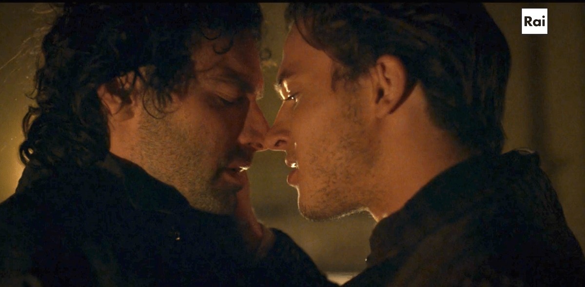 Leonardo, social impazziti per la rappresentazione gay di Da Vinci: "Amore senza censure, brava Rai" - leonardo bacio gay rai 3 - Gay.it