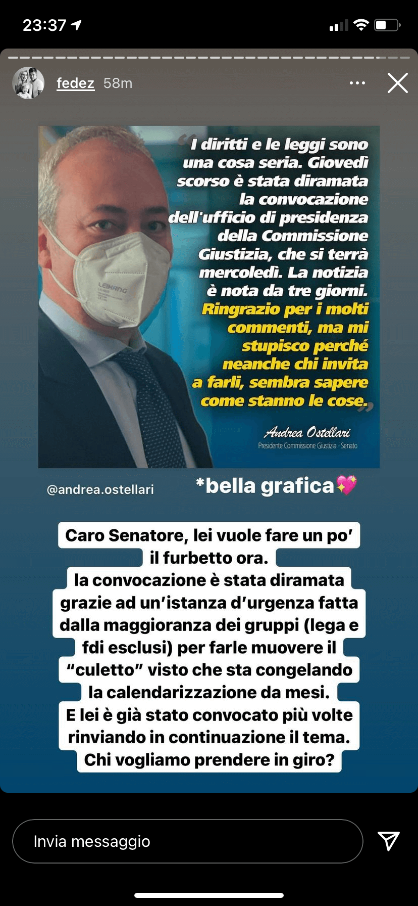 Fedez vs. Ostellari, volano stracci sul DDL Zan: "Tratta 100.000 persone come dei c0glioni" - IMG 5328 - Gay.it
