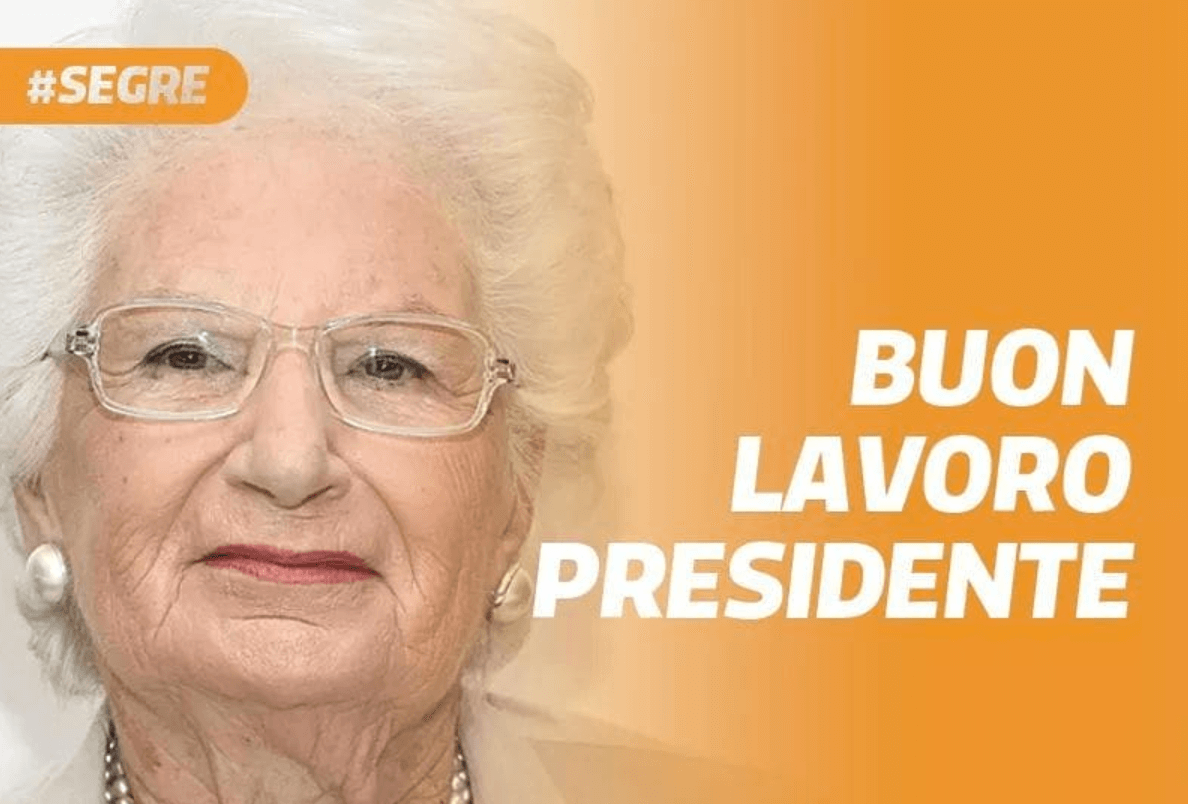 Liliana Segre eletta presidente della Commissione contro l’istigazione all’odio e alla violenza