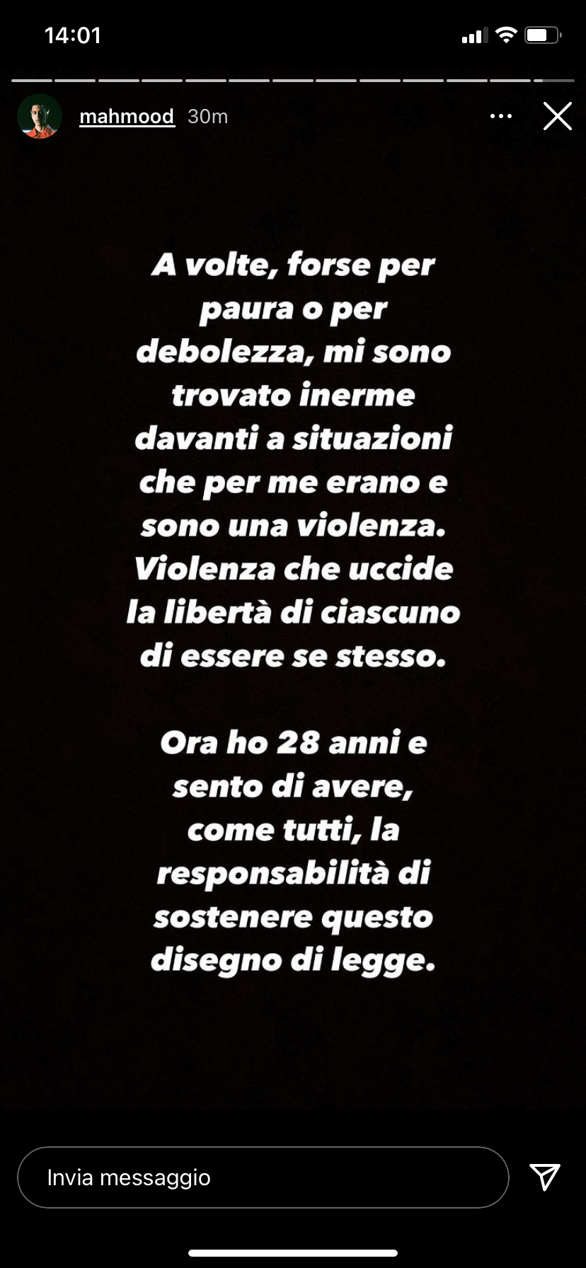 Mahmood: "È di fondamentale importanza approvare il DDL Zan" - Mahmood DDL Zan 3 - Gay.it