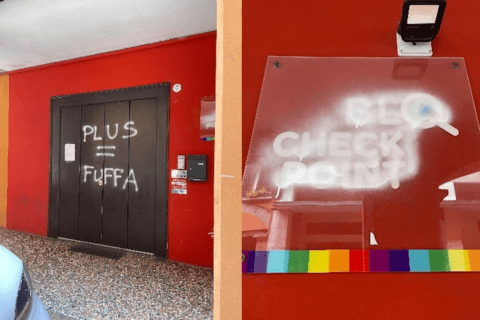 Bologna, vandalizzata la sede della prima organizzazione italiana di persone LGBT+ sieropositive - Plus Bologna omofobia - Gay.it