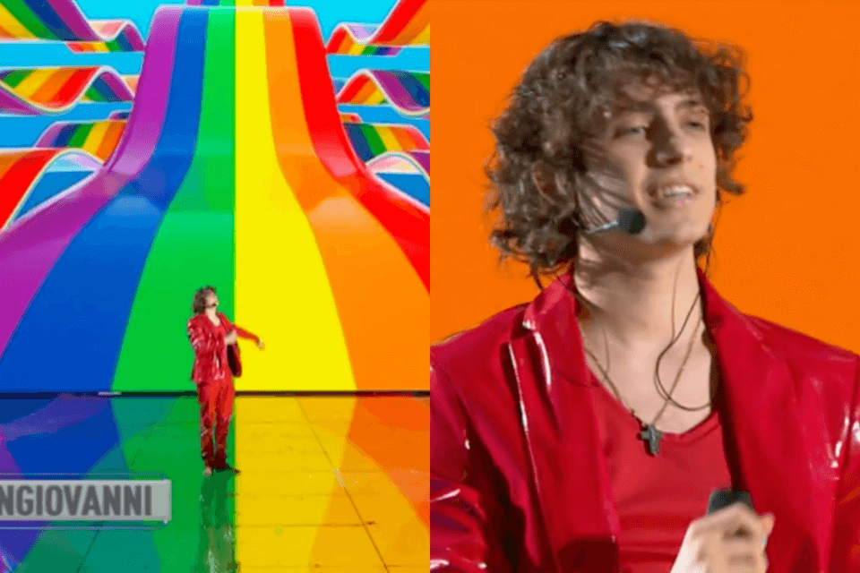 Amici, Sangiovanni canta Felicità in chiave rainbow: "Tra uomini e donne non c'è differenza" (VIDEO) - Sangiovanni 1 - Gay.it