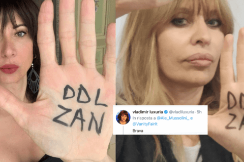DDL Zan, Vladimir Luxuria applaude Alessandra Mussolini ("Brava") mentre Selvaggia Lucarelli attacca - Schermata 2021 04 17 alle 10.02.12 - Gay.it